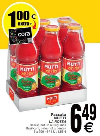 Promoties Passata mutti la rossa - Mutti - Geldig van 09/10/2018 tot 15/10/2018 bij Cora