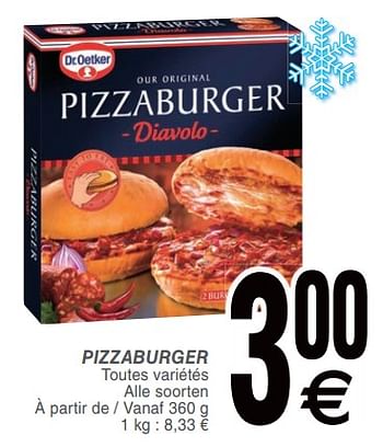 Promoties Pizzaburger - Dr. Oetker - Geldig van 09/10/2018 tot 15/10/2018 bij Cora