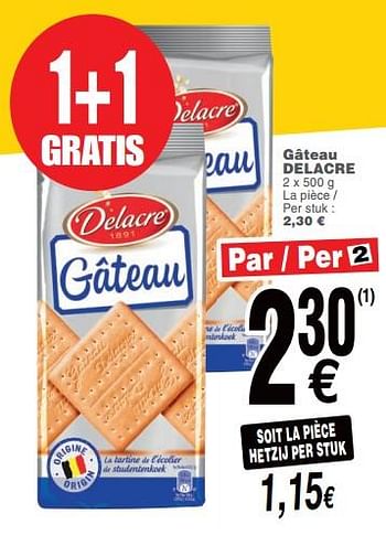 Promoties Gâteau delacre - Delacre - Geldig van 09/10/2018 tot 15/10/2018 bij Cora