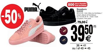 Promoties Sneakers suede - Puma - Geldig van 09/10/2018 tot 15/10/2018 bij Cora
