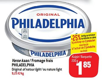 Promoties Verse kaas - fromage frais philadelphia - Philadelphia - Geldig van 10/10/2018 tot 16/10/2018 bij Match