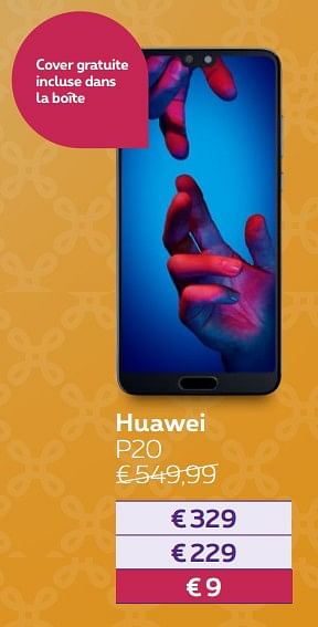 Promotions Huawei p20 - Huawei - Valide de 01/10/2018 à 31/10/2018 chez Proximus