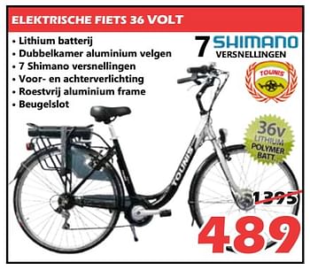 Promoties Elektrische fiets 36 volt - Huismerk - Itek - Geldig van 26/09/2018 tot 17/10/2018 bij Itek