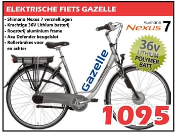 Promotions Elektrische fiets gazelle - Gazelle - Valide de 26/09/2018 à 17/10/2018 chez Itek