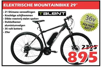 Promoties Elektrische mountainbike 29 - Talent - Geldig van 26/09/2018 tot 17/10/2018 bij Itek
