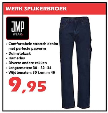 Promoties Werk spijkerbroek - JMP - Geldig van 26/09/2018 tot 17/10/2018 bij Itek