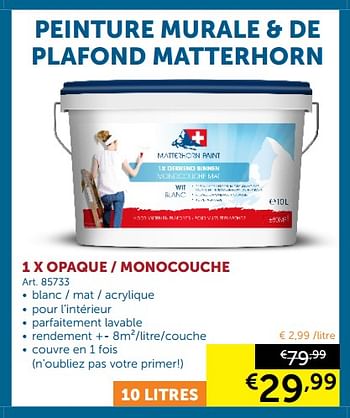 Promotions 1 x opaque - monocouche - Matterhorn - Valide de 09/10/2018 à 05/11/2018 chez Zelfbouwmarkt