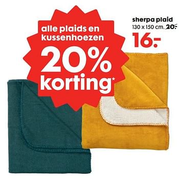 Promoties Sherpa plaid - Huismerk - Hema - Geldig van 03/10/2018 tot 16/10/2018 bij Hema