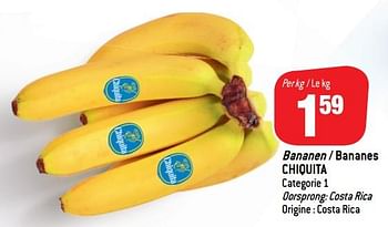 Promoties Bananen - bananes chiquita - Chiquita - Geldig van 10/10/2018 tot 16/10/2018 bij Match