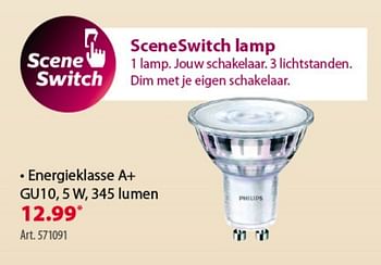 Promoties Philips sceneswitch lamp - Philips - Geldig van 10/10/2018 tot 22/10/2018 bij Gamma