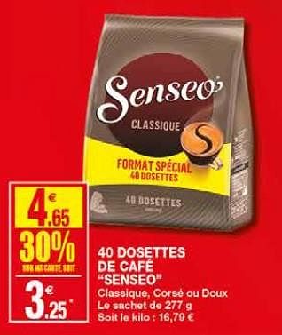 Senseo classique - 277 g, 40 dosettes