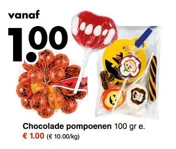 Promoties Chocolade pompoenen - Huismerk - Wibra - Geldig van 08/10/2018 tot 20/10/2018 bij Wibra