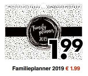 Promoties Familieplanner 2019 - Huismerk - Wibra - Geldig van 08/10/2018 tot 20/10/2018 bij Wibra
