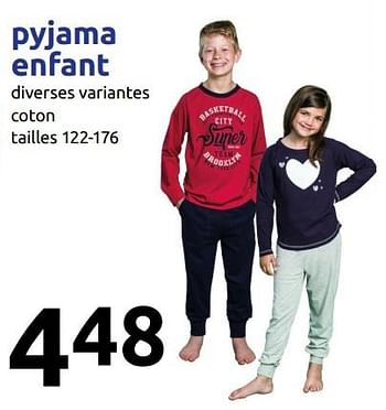 Assimilatie Kelder rekenmachine Huismerk - Action Pyjama enfant - Promotie bij Action