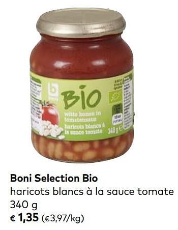 Promotions Boni selection bio haricots blancs à la sauce tomate - Boni - Valide de 03/10/2018 à 06/11/2018 chez Bioplanet