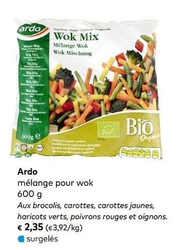 Promoties Ardo mélange pour wok - Ardo - Geldig van 03/10/2018 tot 06/11/2018 bij Bioplanet