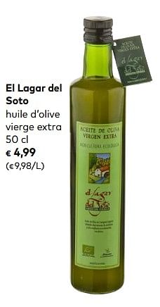 Promotions El lagar del soto huile d`olive vierge extra - El lagar del soto - Valide de 03/10/2018 à 06/11/2018 chez Bioplanet