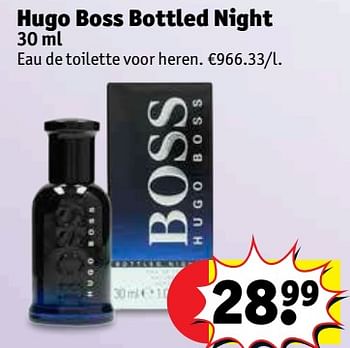 Promoties Hugo boss bottled night - Hugo Boss - Geldig van 09/10/2018 tot 21/10/2018 bij Kruidvat