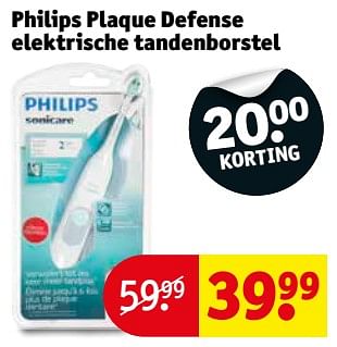 Promoties Philips plaque defense elektrische tandenborstel - Philips - Geldig van 09/10/2018 tot 21/10/2018 bij Kruidvat