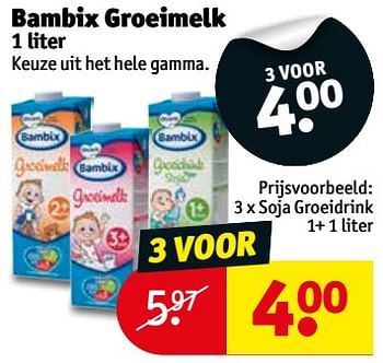 Promoties Soja groeidrink - Bambix - Geldig van 09/10/2018 tot 21/10/2018 bij Kruidvat