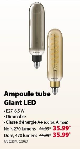 Promotions Ampoule tube giant led - Produit maison - Gamma - Valide de 10/10/2018 à 22/10/2018 chez Gamma