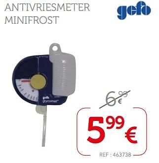 Promoties Antivriesmeter minifrost - Huismerk - Auto 5  - Geldig van 16/10/2018 tot 11/11/2018 bij Auto 5