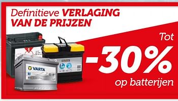 Promoties Tot -30% op batterijen - Huismerk - Auto 5  - Geldig van 16/10/2018 tot 11/11/2018 bij Auto 5