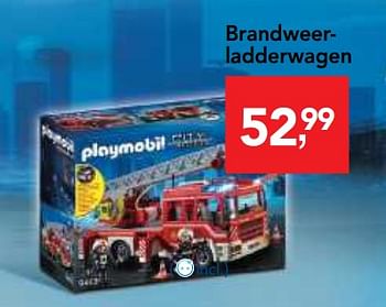 Promoties Brandweerladderwagen - Playmobil - Geldig van 10/10/2018 tot 08/12/2018 bij Makro