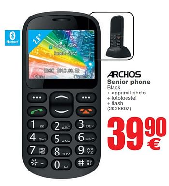 Promotions Archos senior phone - Archos - Valide de 09/10/2018 à 22/10/2018 chez Cora