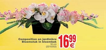 Promotions Composition en jardinière bloemstuk in bloembak - Produit maison - Cora - Valide de 09/10/2018 à 22/10/2018 chez Cora