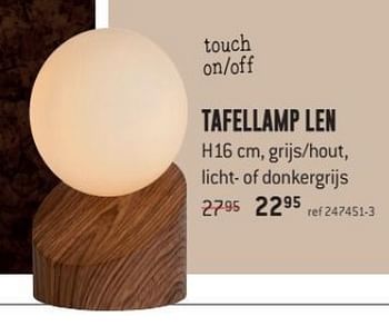 Promoties Tafellamp len - Huismerk - Free Time - Geldig van 01/10/2018 tot 21/10/2018 bij Freetime