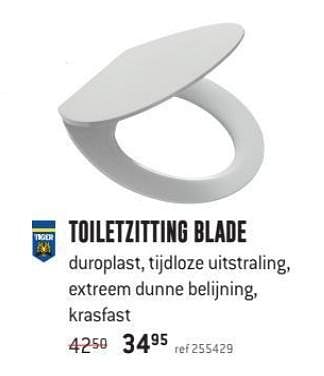 Promoties Toiletzitting blade - Tiger - Geldig van 01/10/2018 tot 21/10/2018 bij Freetime