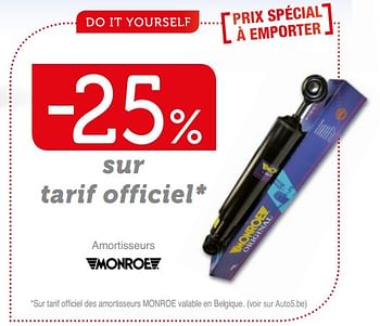 Promotions -25% sur tarif officiel - MOnroe - Valide de 16/10/2018 à 11/11/2018 chez Auto 5