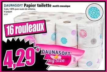 Promotions Papier toilette motifs mosaïque - Daunasoft - Valide de 10/10/2018 à 16/10/2018 chez Norma