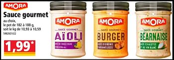 Promotions Sauce gourmet - Amora - Valide de 10/10/2018 à 16/10/2018 chez Norma
