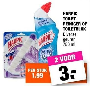 Promoties Harpic toilet- reiniger of toiletblok - Harpic - Geldig van 08/10/2018 tot 21/10/2018 bij Big Bazar