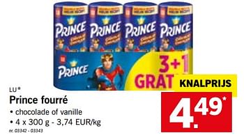 Promoties Prince fourré - Lu - Geldig van 15/10/2018 tot 20/10/2018 bij Lidl