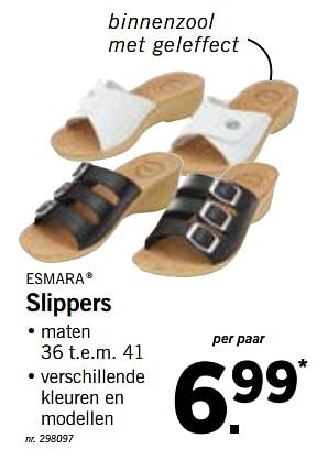 Promoties Slippers - Esmara - Geldig van 15/10/2018 tot 20/10/2018 bij Lidl