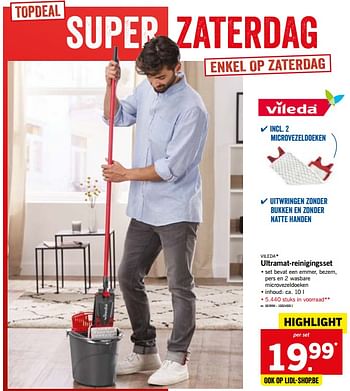 Promoties Ultramat-reinigingsset - Vileda - Geldig van 15/10/2018 tot 20/10/2018 bij Lidl