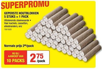 Promoties Geperste houtblokken - Huismerk - HandyHome - Geldig van 04/10/2018 tot 21/10/2018 bij HandyHome