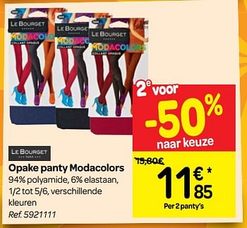 Promoties Opake panty modacolors - Le Bourget - Geldig van 10/10/2018 tot 22/10/2018 bij Carrefour