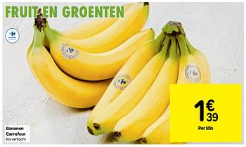 Promoties Bananen carrefour - Huismerk - Carrefour  - Geldig van 10/10/2018 tot 16/10/2018 bij Carrefour