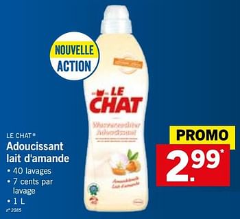 Promotions Adoucissant lait d`amande - Le Chat - Valide de 15/10/2018 à 20/10/2018 chez Lidl