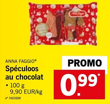 Promotions Spéculoos au chocolat - Anna faggio - Valide de 15/10/2018 à 20/10/2018 chez Lidl