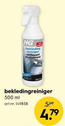 Promoties Bekledingreiniger - HG - Geldig van 10/10/2018 tot 16/10/2018 bij Blokker