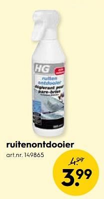 Promoties Ruitenontdooier - HG - Geldig van 10/10/2018 tot 16/10/2018 bij Blokker