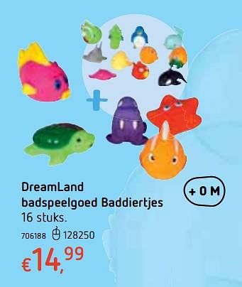 Promotions Dreamland badspeelgoed baddiertjes - Produit maison - Dreamland - Valide de 18/10/2018 à 06/12/2018 chez Dreamland