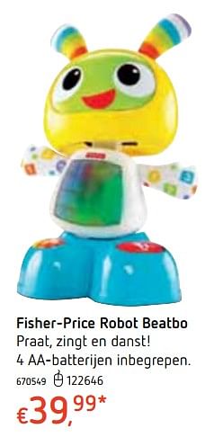Promoties Fisher-price robot beatbo - Fisher-Price - Geldig van 18/10/2018 tot 06/12/2018 bij Dreamland