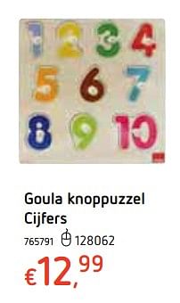 Promoties Goula knoppuzzel cijfers - Goula - Geldig van 18/10/2018 tot 06/12/2018 bij Dreamland