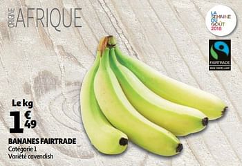Promoties Bananes fairtrade - Huismerk - Auchan - Geldig van 10/10/2018 tot 16/10/2018 bij Auchan